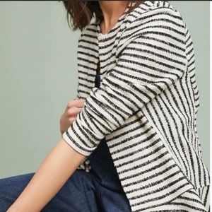 Anthropologie Dolan Striped Peplum Jacket